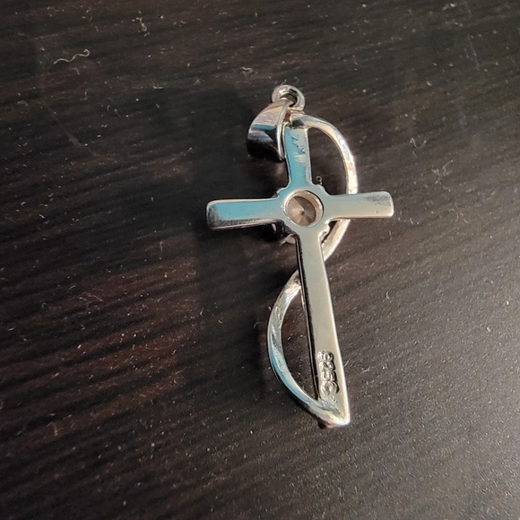 VTG Sterling Silver Cross Charm - Picture 5 of 5